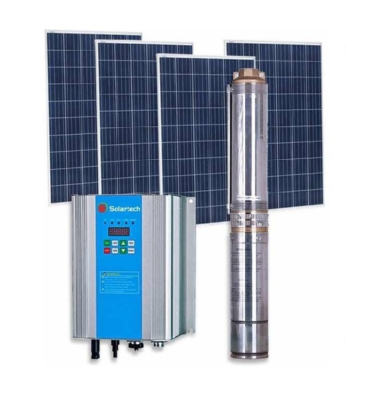 Bombas Solares : Kit Bomba Sumergible De Agua Solar 3400 Litros/hora 80mt